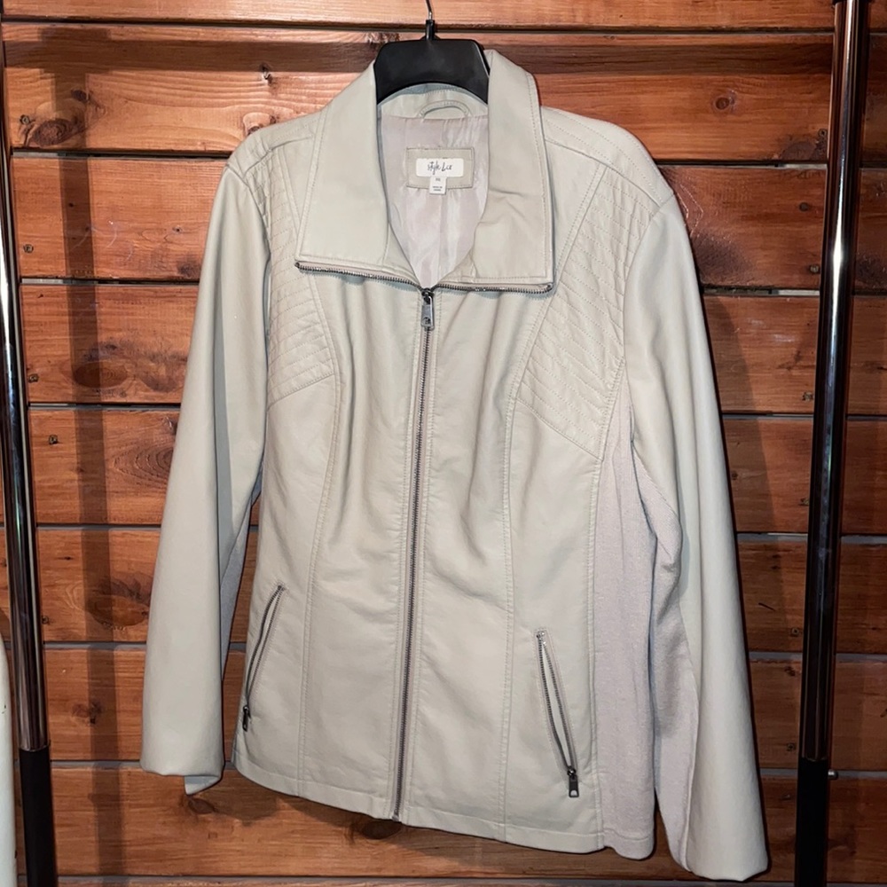 Style&Co Faux Leather Jacket